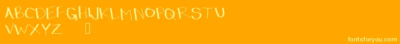 Dressinup Font – Yellow Fonts on Orange Background