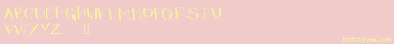 Dressinup Font – Yellow Fonts on Pink Background
