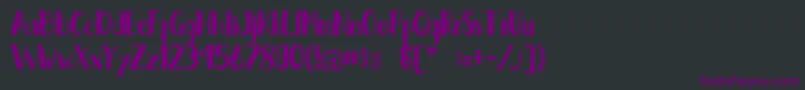 フォントFantai – 黒い背景に紫のフォント