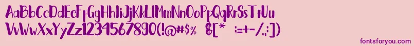 Fantai Font – Purple Fonts on Pink Background