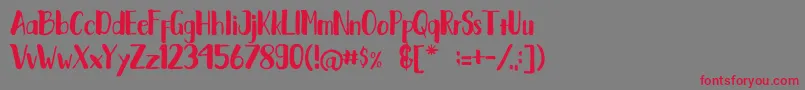 Fantai Font – Red Fonts on Gray Background