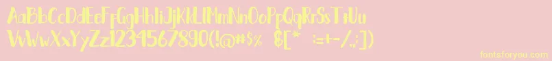 Fantai Font – Yellow Fonts on Pink Background