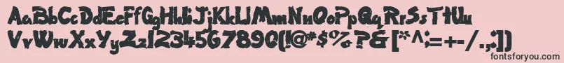 Police Flatbrush36Bold – polices noires sur fond rose