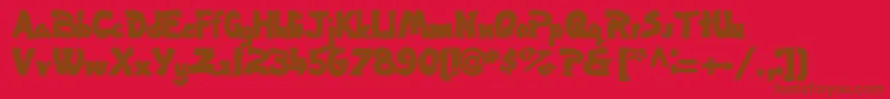 Flatbrush36Bold Font – Brown Fonts on Red Background