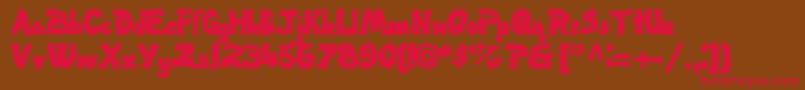 Flatbrush36Bold Font – Red Fonts on Brown Background