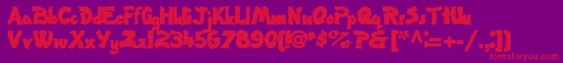 Flatbrush36Bold Font – Red Fonts on Purple Background