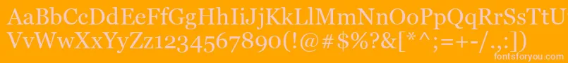 Vani Font – Pink Fonts on Orange Background