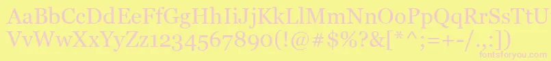 Vani Font – Pink Fonts on Yellow Background