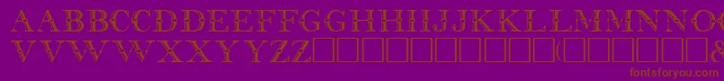 BeffleRegular Font – Brown Fonts on Purple Background