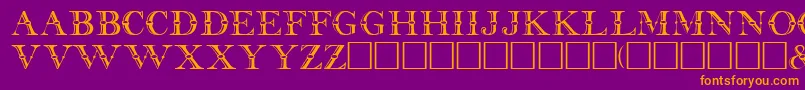 BeffleRegular Font – Orange Fonts on Purple Background