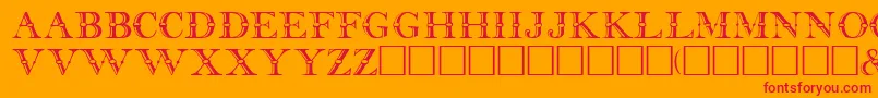 BeffleRegular Font – Red Fonts on Orange Background