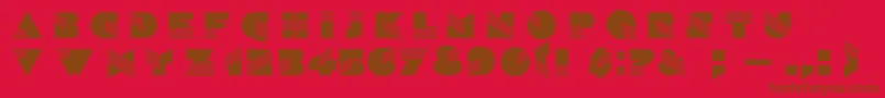 SinaloaDg Font – Brown Fonts on Red Background