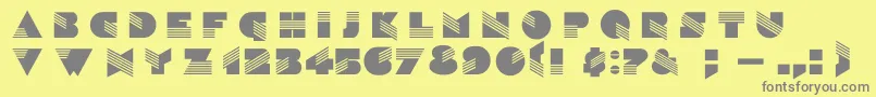 フォントSinaloaDg – 黄色の背景に灰色の文字