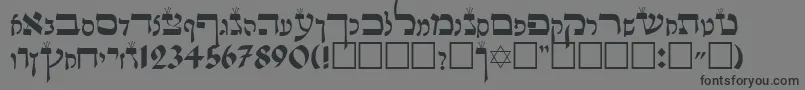 LashonTov-fontti – mustat fontit harmaalla taustalla