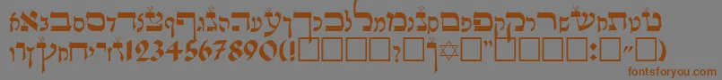 LashonTov Font – Brown Fonts on Gray Background