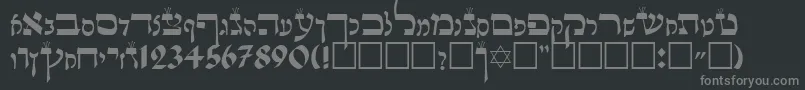 fuente LashonTov – Fuentes Grises Sobre Fondo Negro