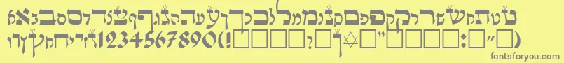 LashonTov Font – Gray Fonts on Yellow Background