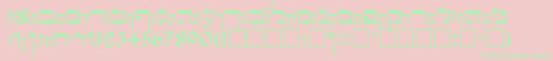 LashonTov Font – Green Fonts on Pink Background
