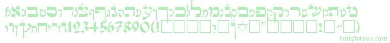 LashonTov Font – Green Fonts on White Background
