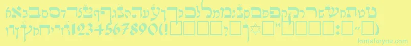 LashonTov Font – Green Fonts on Yellow Background