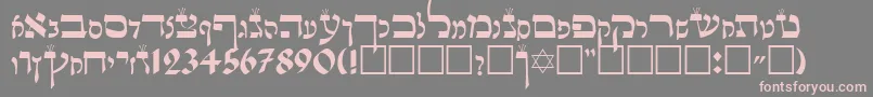 LashonTov Font – Pink Fonts on Gray Background