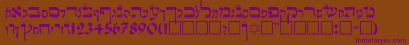 LashonTov Font – Purple Fonts on Brown Background