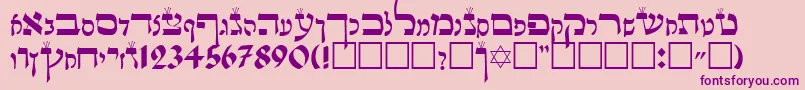 LashonTov Font – Purple Fonts on Pink Background