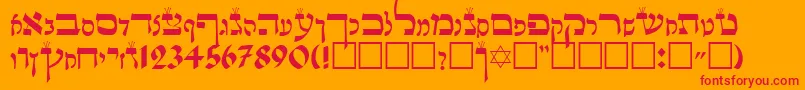 LashonTov Font – Red Fonts on Orange Background