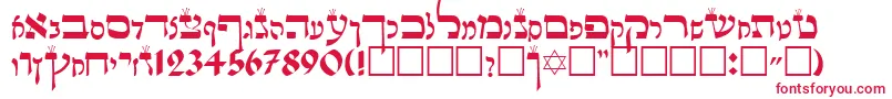 LashonTov Font – Red Fonts on White Background