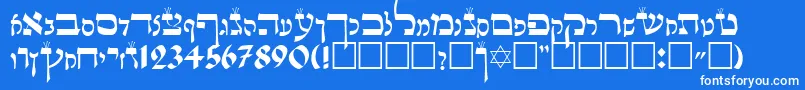 LashonTov Font – White Fonts on Blue Background