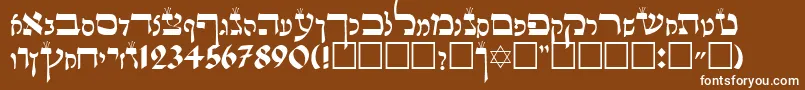 LashonTov Font – White Fonts on Brown Background