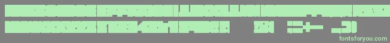 Шрифт BildhauerKantBlocktypo – зелёные шрифты на сером фоне