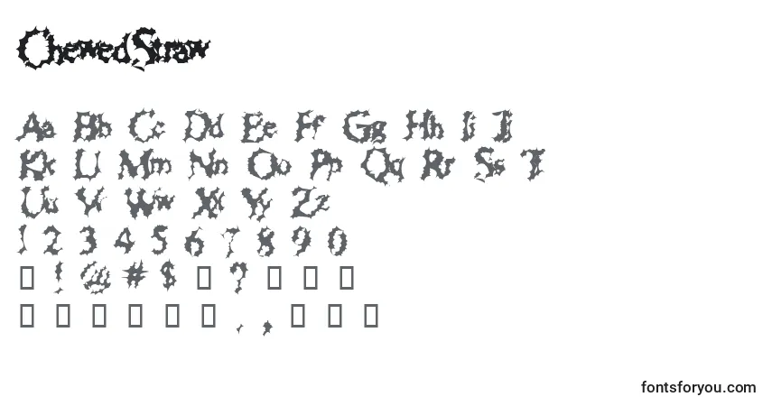 Schriftart ChewedStraw – Alphabet, Zahlen, spezielle Symbole