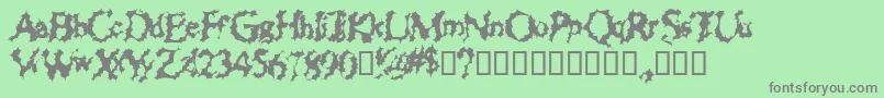 ChewedStraw Font – Gray Fonts on Green Background