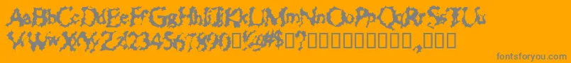 ChewedStraw Font – Gray Fonts on Orange Background