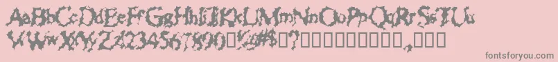 ChewedStraw-Schriftart – Graue Schriften auf rosa Hintergrund