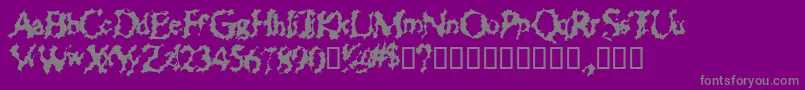 ChewedStraw Font – Gray Fonts on Purple Background