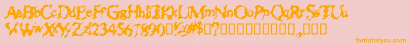 ChewedStraw Font – Orange Fonts on Pink Background