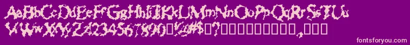 ChewedStraw Font – Pink Fonts on Purple Background