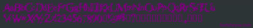 ChewedStraw Font – Purple Fonts on Black Background