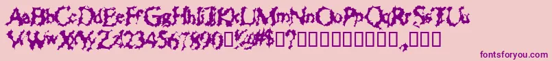 ChewedStraw Font – Purple Fonts on Pink Background