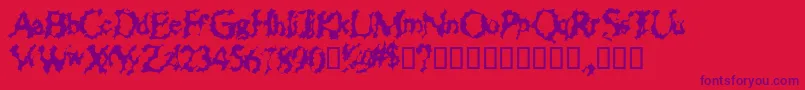 fuente ChewedStraw – Fuentes Moradas Sobre Fondo Rojo
