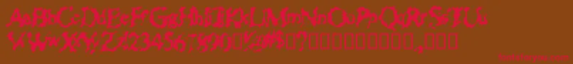 ChewedStraw Font – Red Fonts on Brown Background