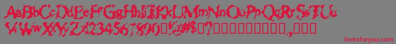 ChewedStraw Font – Red Fonts on Gray Background