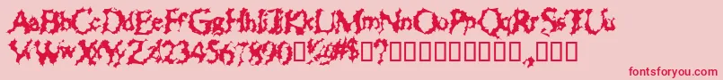 ChewedStraw Font – Red Fonts on Pink Background