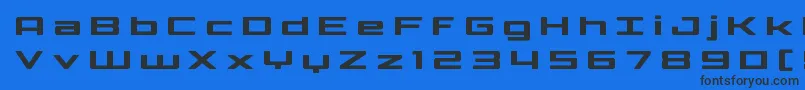 Phoenicialowercasetitle Font – Black Fonts on Blue Background