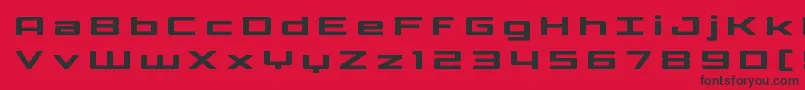 Phoenicialowercasetitle Font – Black Fonts on Red Background