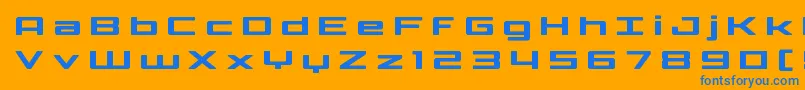 Phoenicialowercasetitle Font – Blue Fonts on Orange Background
