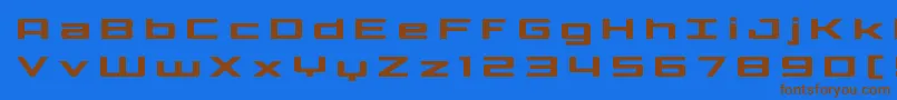 Phoenicialowercasetitle Font – Brown Fonts on Blue Background