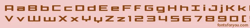 Police Phoenicialowercasetitle – polices brunes sur fond rose